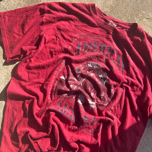 Red American Motorcycle Tee