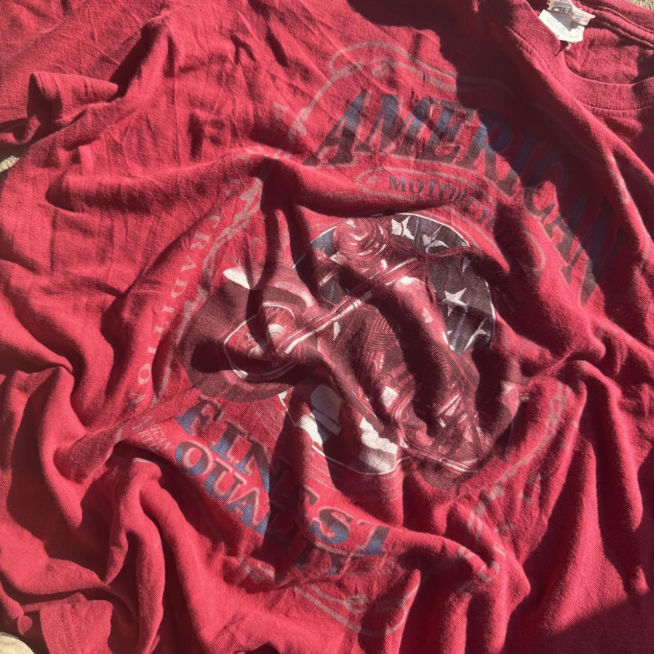 Red American Motorcycle Tee