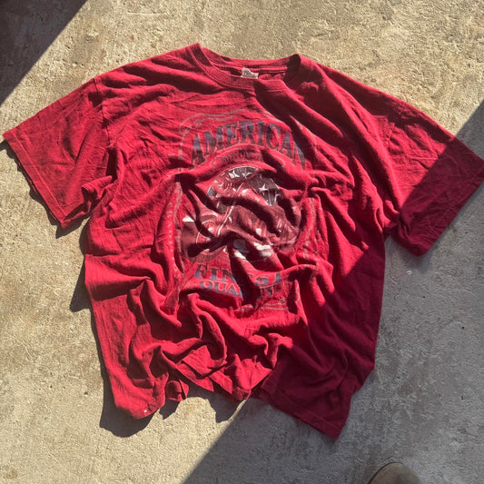 Red American Motorcycle Tee